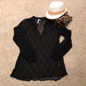 Black lace blouse